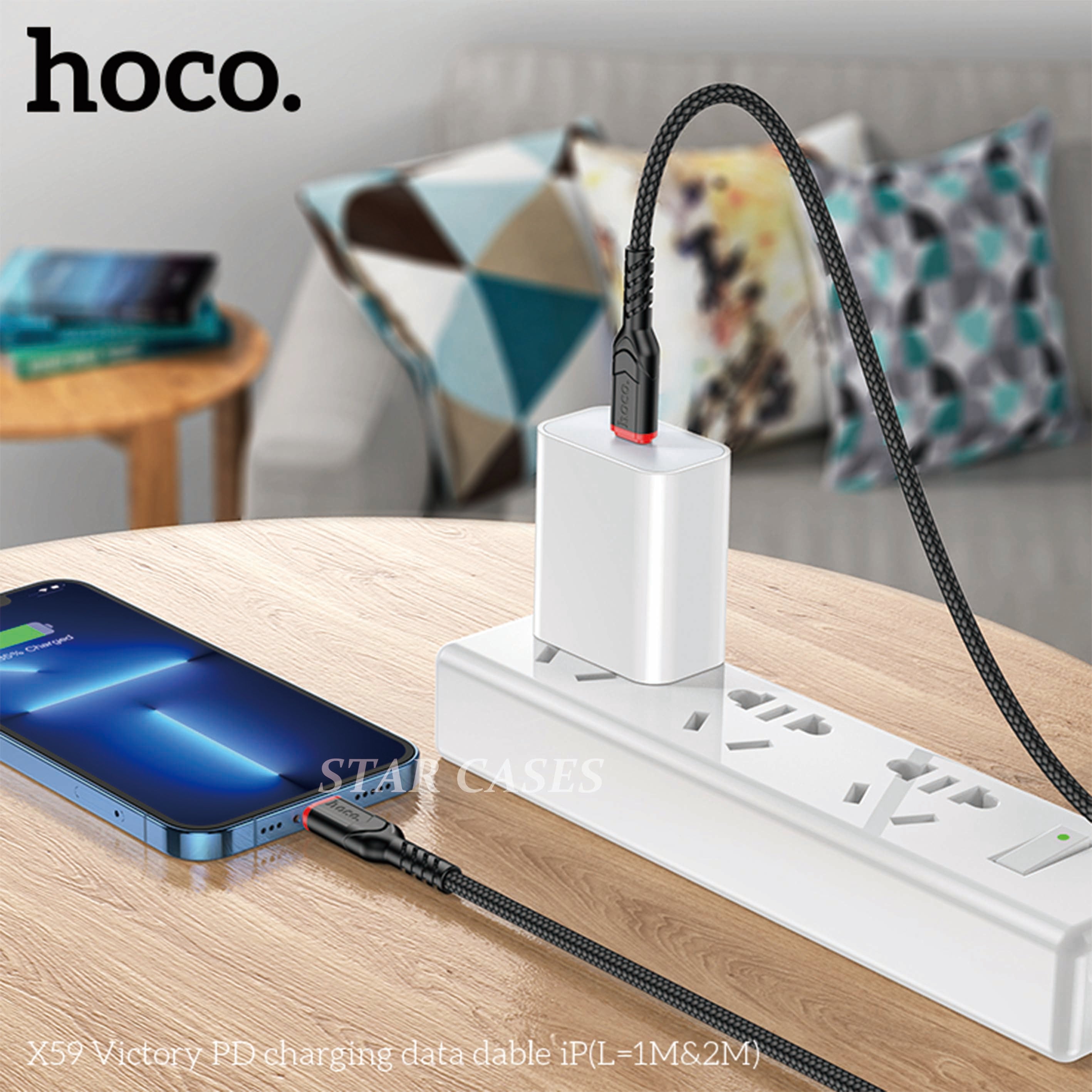 Hoco X59 Lighting to USB C 2 Metre Anti-Bending Fast Charging Cable Hoco X59 Lighting to USB C 2 Metre Anti-Bending Fast Charging Cable